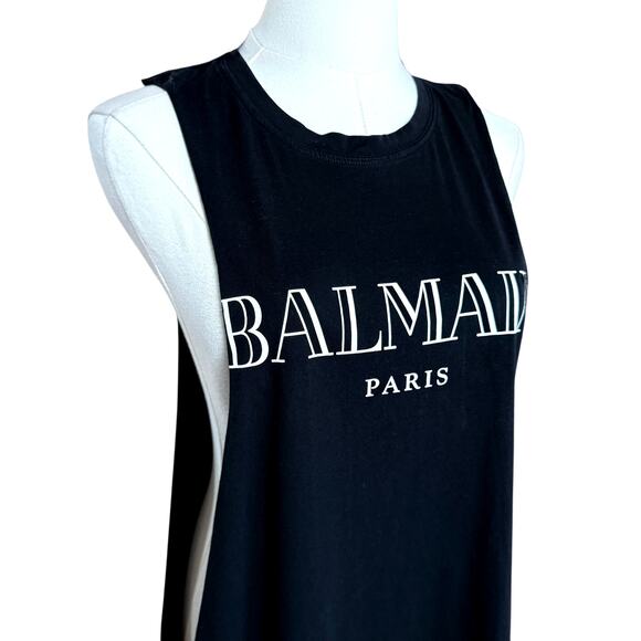 Balmain Paris Sleeveless Top Size L 100% Cotton Unisex T-Shirt - Picture 4 of 10